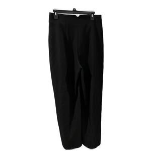 Gibson by Latimer size 12 flat front  button zip wide leg high rise black NWT